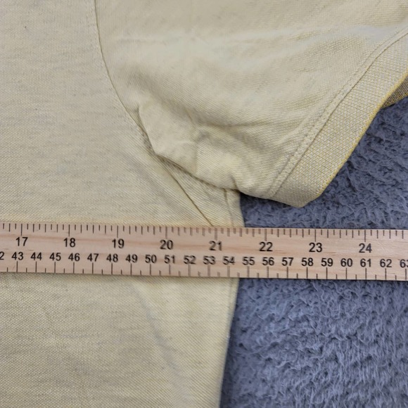 Banana Republic Shirt Mens Large Yellow Polo Golf Short Sleeve Classiccore Logo - Picture 13 of 14